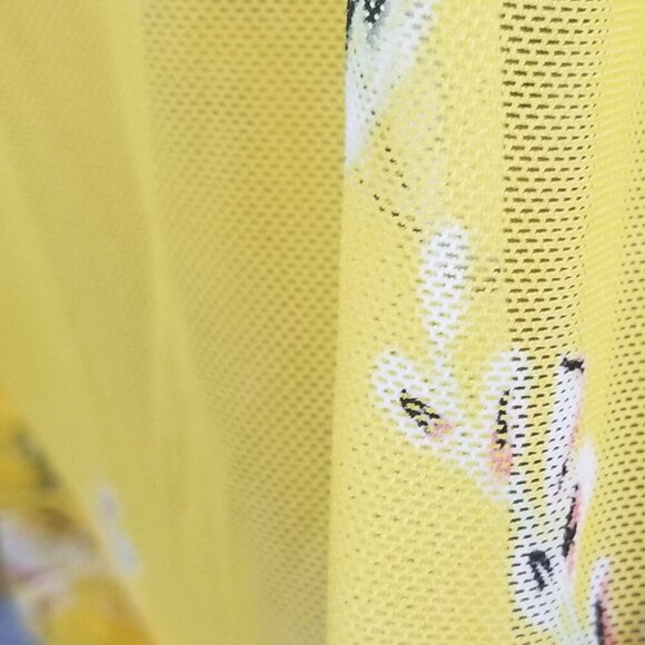 Women's Pastel Yellow Cottagecore Peasant Pairie Coastal Fairycore Maxi Skirt XL - Picture 6 of 8